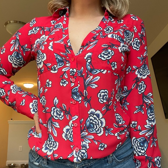 Express Tops - Express Portofino Slim Fit Button Down